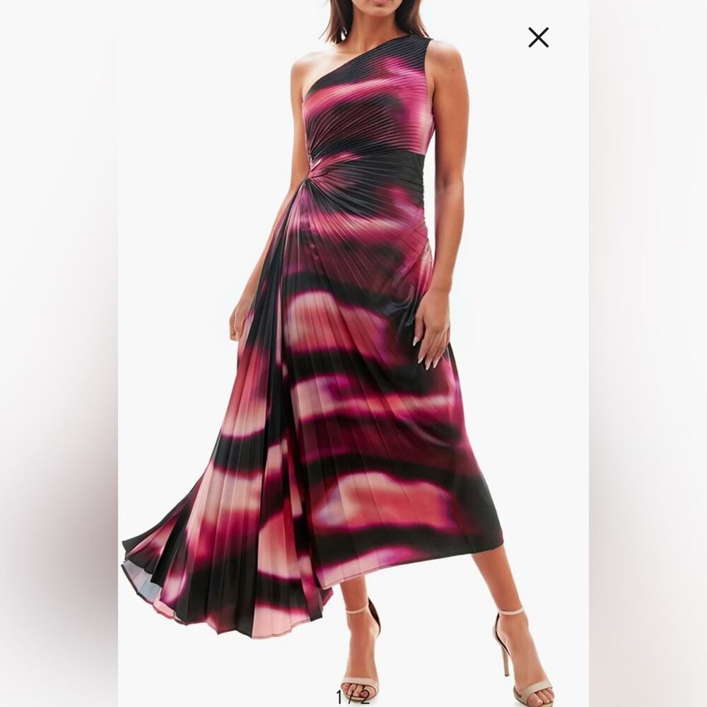 Nordstrom Sociallite Asymmetric Hem Pleated Maxi Dress